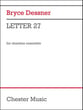 Letter 27 Score and Parts cover
